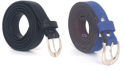 

Fashno Women Casual Multicolor Synthetic Belt, Black;blue
