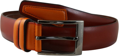 

Ammvi Creations Men Casual Brown Canvas Belt, Brown-02