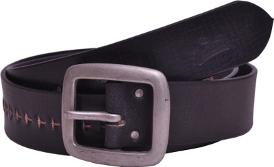 

NEUBUCK Men Black Genuine Leather Belt, Black pullup