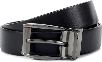 

Bulchee Men Brown, Black Metal Reversible Belt, Black and brown