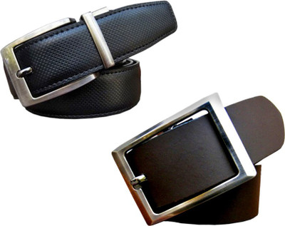 

Kritika Boys Party Black, Brown Metal Reversible Belt