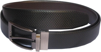 

eXcorio Men Formal Black Genuine Leather Reversible Belt, Black;brown