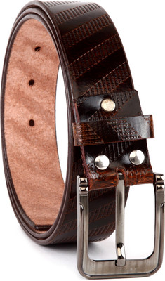

U+N Men Casual Brown Genuine Leather Belt