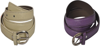 

Robb Club Women White, Purple Artificial Leather Belt, Purple;cream