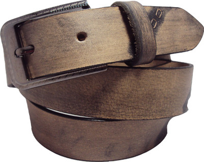 

National Leathers Men Casual Beige Genuine Leather Belt