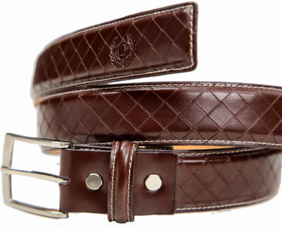 

99Cells Men Semi-formal Brown Genuine Leather Belt