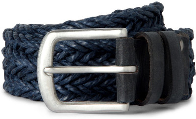 

Louis Philippe Men Blue Artificial Leather Belt