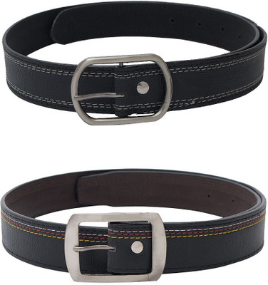 

Skyways Men Casual Black, Black Artificial Leather Belt, Black-02