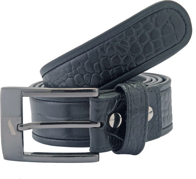 Adamis Men Formal Black Genuine Leather Belt
