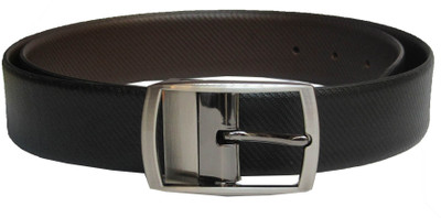 

eXcorio Men Formal Black Genuine Leather Reversible Belt, Black;brown
