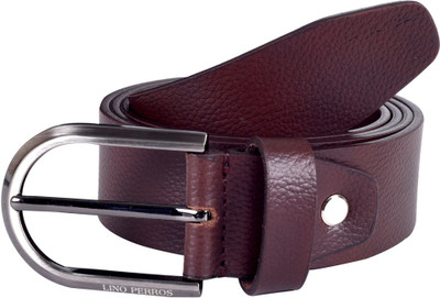 

Lino Perros Men Formal Brown Genuine Leather Belt