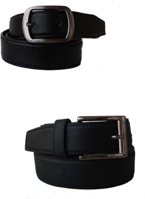 

Klaska Men Casual Black Genuine Leather Belt