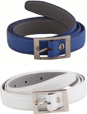 

SRS Women Casual Blue, White Artificial Leather Belt, Rblue-white-16