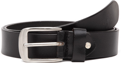 

U+N Men Formal Black Genuine Leather Belt