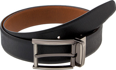 

Gildermen Men Formal Black Genuine Leather Reversible Belt