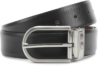 

Tommy Hilfiger Men Black, Tan Metal Reversible Belt, Black and tan
