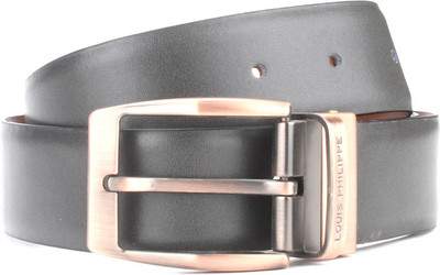

Louis Philippe Men Black, Brown Genuine Leather Reversible Belt, Gris and tabacco
