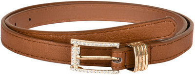 

Buckle Up Women Formal Tan Artificial Leather Belt