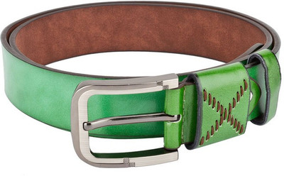 Swiss Design Men Casual Green Genuine Leather Belt