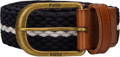 

Puma Men & Women Black Genuine Leather Belt