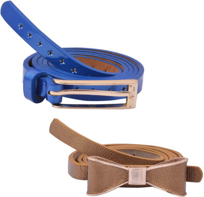 

Antiformal Women Blue, Brown Artificial Leather Belt