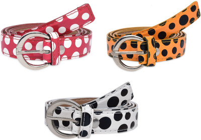 

SRS Women Casual Orange, Red, White Artificial Leather Belt, Orange-red-white-40