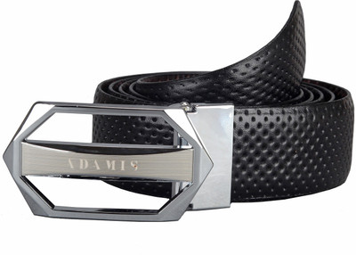 

Adamis Men Formal Black Genuine Leather Reversible Belt