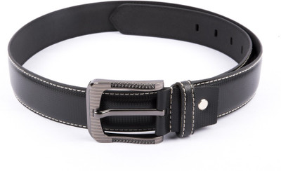 

Leather Hub Men Casual Black Synthetic Reversible Belt