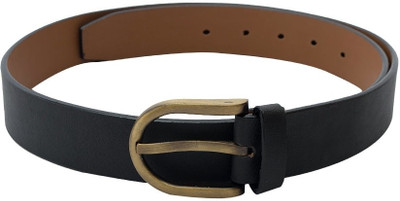 

Skyways Men Casual, Semi-formal Black Artificial Leather Belt, Black-02