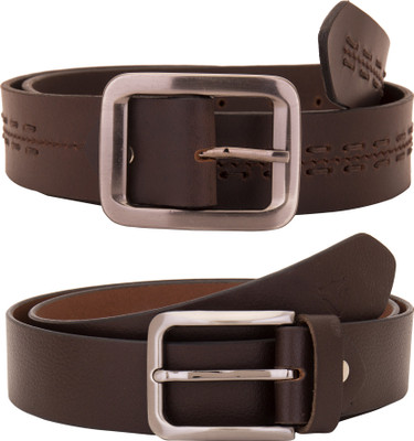 

Valbone Men Formal Brown Genuine Leather Belt