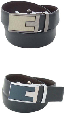 SFA Men Formal Black Artificial Leather Reversible Belt, Blackbrown368616