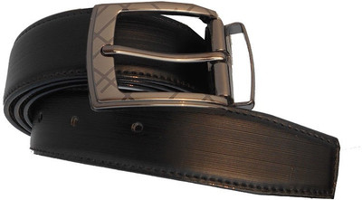 

AmahapGlamourDaze Men Formal Black Artificial Leather Reversible Belt