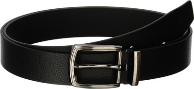 

Osaiz Men Formal Black Genuine Leather, Metal Belt, Black-17