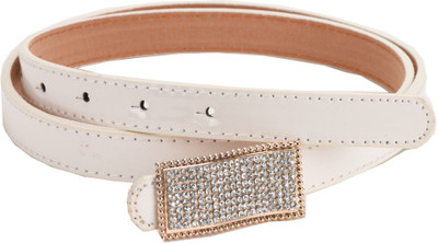 

Tiekart Women Casual White Synthetic Belt