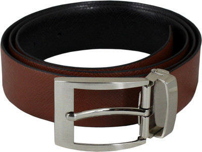 

Ufficio Men Formal Black, Tan Genuine Leather Reversible Belt