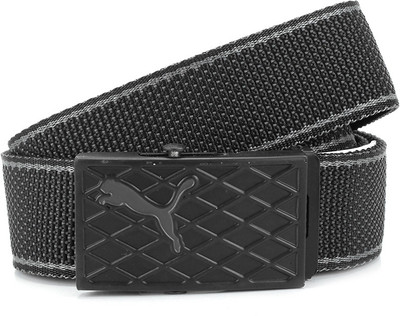 

Puma Men Black Metal Belt, Black and dark shadow