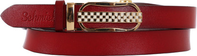 

Schmick Women Casual Red Genuine Leather Belt
