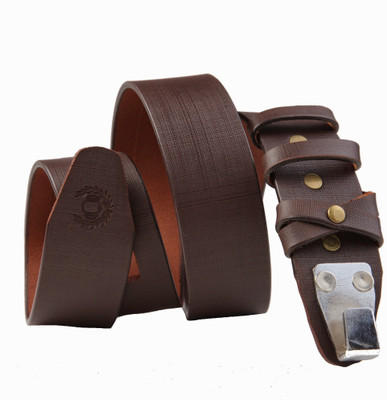 

99Cells Men Casual Brown Genuine Leather Belt