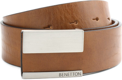 

United Colors of Benetton Men Brown Genuine Leather Belt, 901