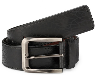 

TSX Men Casual, Formal, Party, Evening Black Artificial Leather Belt, Black-2