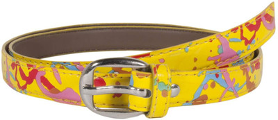 

Snoby Women Casual Multicolor Artificial Leather Belt, Yellow