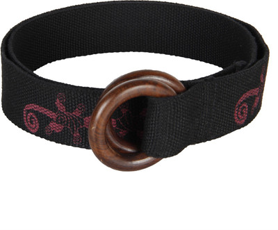 

Anekaant Women Casual Black Fabric Belt, Black-01