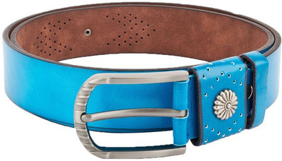 

Swiss Design Men Casual Blue Genuine Leather Belt