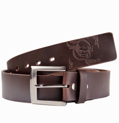 

99Cells Men Casual Brown Genuine Leather Belt