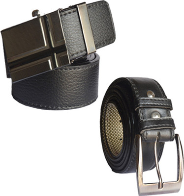 

Loopa Men Formal Multicolor Artificial Leather Belt, Black and brown