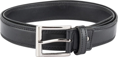 

Glitters Men Casual Black Artificial Leather Belt, Blackc3