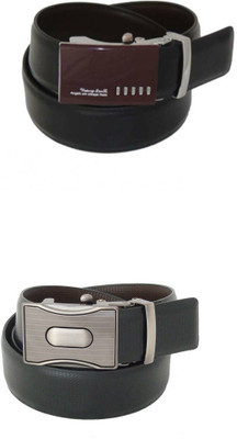 

SFA Men Formal Black Artificial Leather Reversible Belt, Blackbrown33621
