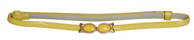 

SRI Women Casual Yellow Artificial Leather Belt