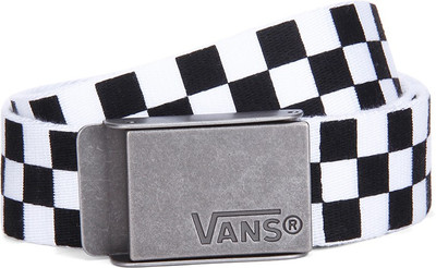 

Vans Men White, Black Belt, Black/white