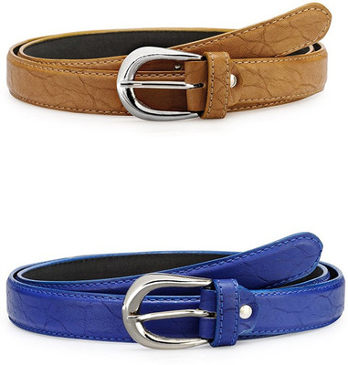 

Verceys Women Casual Tan, Blue Artificial Leather Belt, Blue;tan